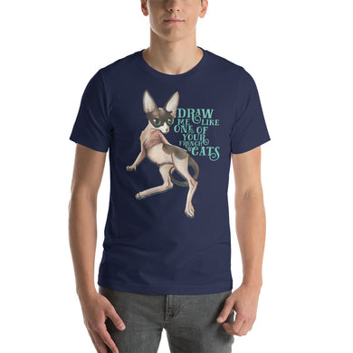 Pin-up Cat Series Friench Cat Unisex t-shirt
